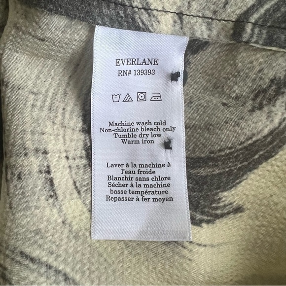 NWT Everlane Relaxed Abstract Print Long Sleeve Shirt size 14 - Picture 11 of 12